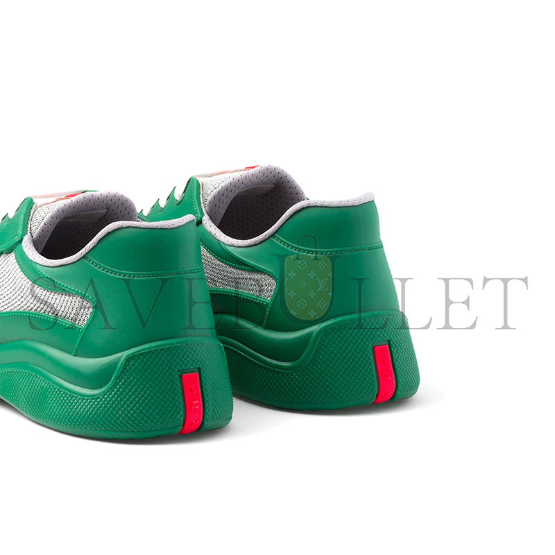 RADA AMERICA'S CUP SOFT RUBBER & BIKE FABRIC GREEN LOW TOP SNEAKERS 4E6500